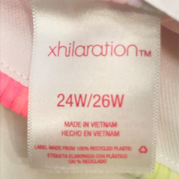Xhilaration Women's Size 24W/26W High Leg High Waist Swim Bottom Tie Dye New - Picture 5 of 9